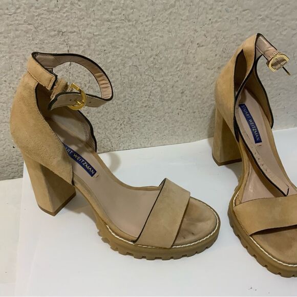 Stuart Weitzman Shoes - STUART WEITZMAN Winona suede heels Sandal size 9